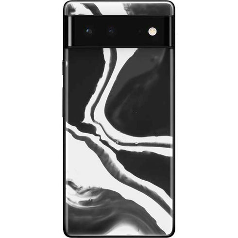 Black Marble Ink Google Pixel 6 Skin